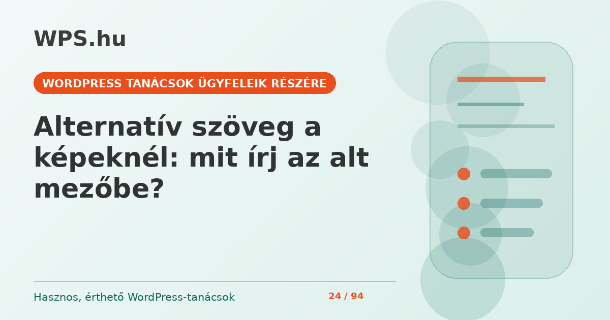 Alternatív szöveg a képeknél: mit írj az alt mezőbe?