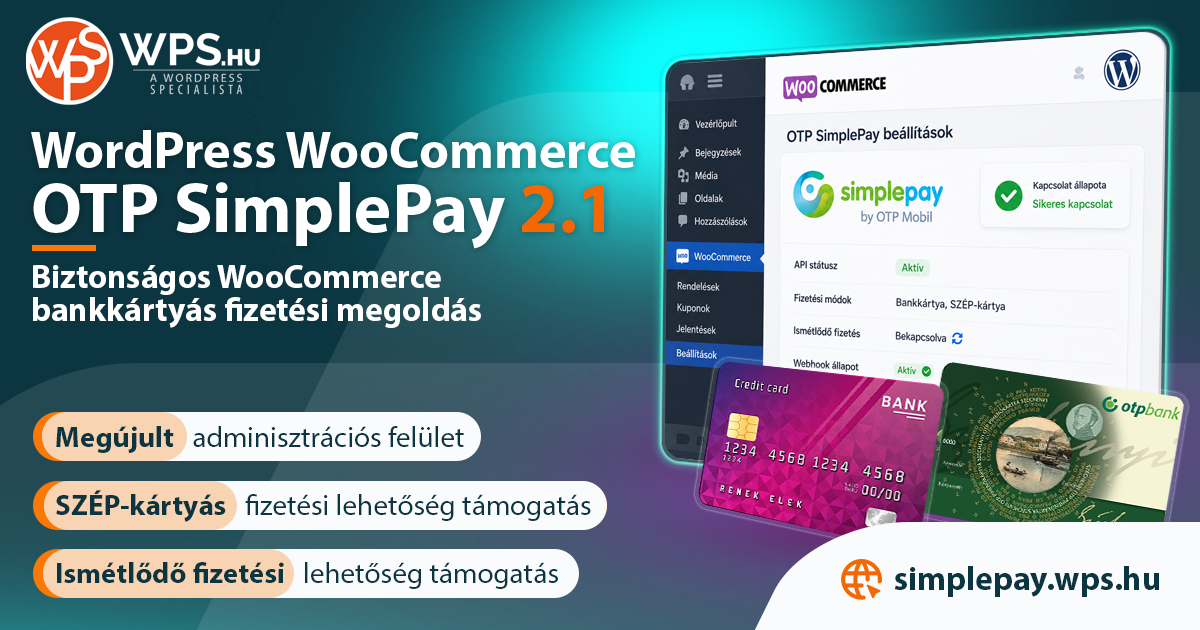 WordPress WooCommerce SimplePay bővítmény