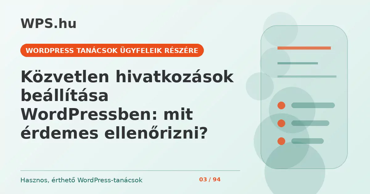 Közvetlen hivatkozások beállítása WordPressben: mit érdemes ellenőrizni?