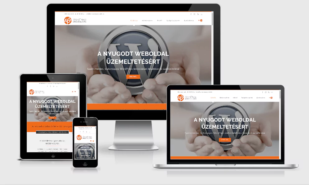 WordPress weboldal készítés - reszponzív megjelenés
